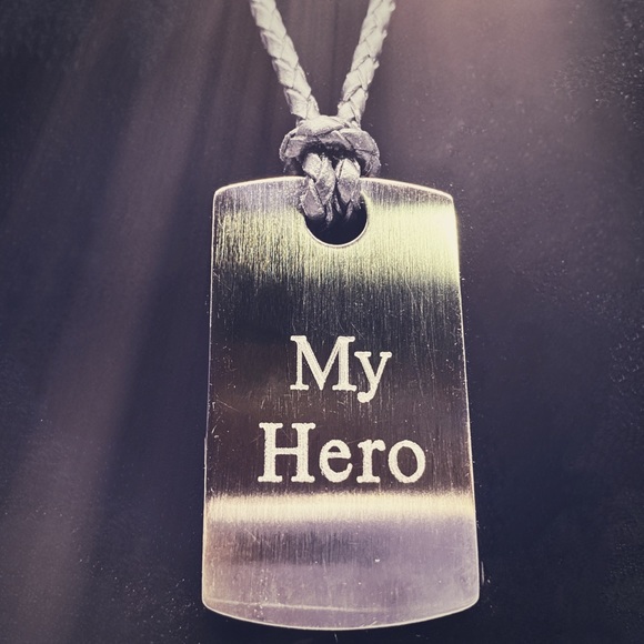 My Hero Black Stainless Steel Dog Tag - Picture 2 of 5